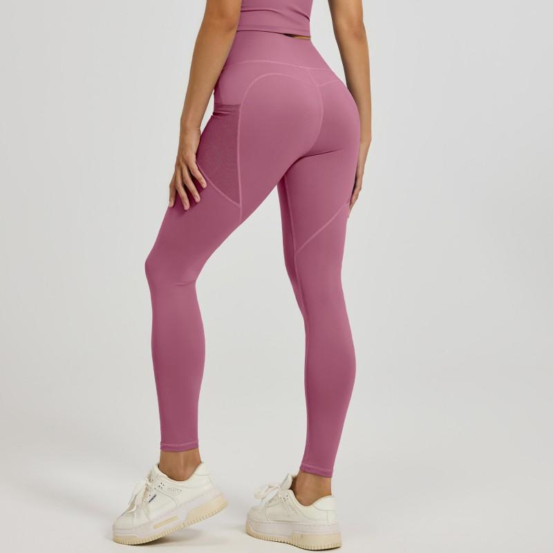 High Waist Yoga Leggings Women Stretch Slim Fit Workout Pants With Pockets Outdoor Wear