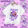 2026 Hot Movie Soft Polyester Baby Girls T Shirt Children's Clothing KPop Demon Hunters Fans Gifts Kids Clothes Fashion Casual Tops