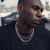 Hip Hop Thick Cuban Chain Men Necklace Silver Color Vintage Stainless Steel Jewelry Fashion Plate Buckle Accessories