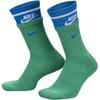 Nike Crew Socks Unisex 1 Pack Stadium Green, Laser Orange, White FN3148-300