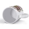 1pc 11oz Blank Ceramic Coffee Mug, Double-sided Printed Drink Cup, Polished Surface, Sturdy Structure, Classic Daily Mug for Home and Office