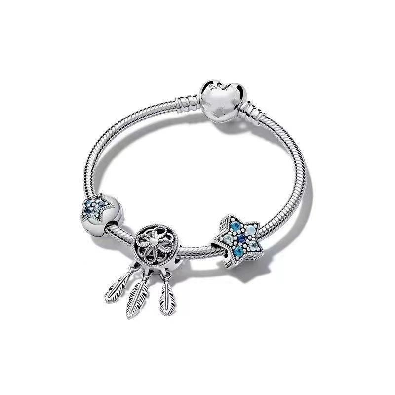 2026 Ocean Bracelet Set 925 Silver Dream Catcher Ocean Journey Starry Fairy Tale Bracelet