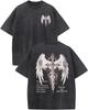 Chemises Grunge Gothiques pour Garçons T-shirt Graphique Gothique Croix pour Enfants Punk Vintage Surdimensionné Lavage Acide Streetwear T-shirts Y2k Hauts