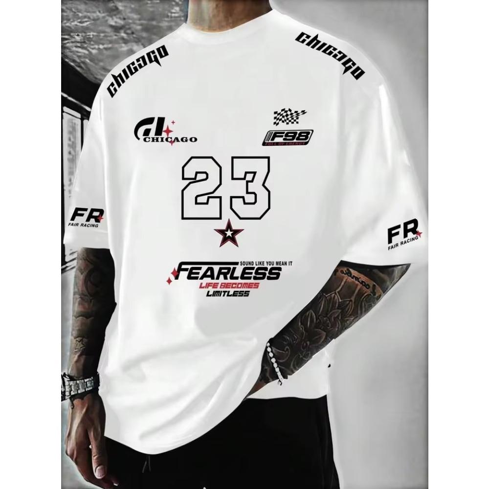 Fashionable Men's New Skull Print Micro Elastic Soft and Breathable Round Neck T-shirt Outdoor Urban High Street Top