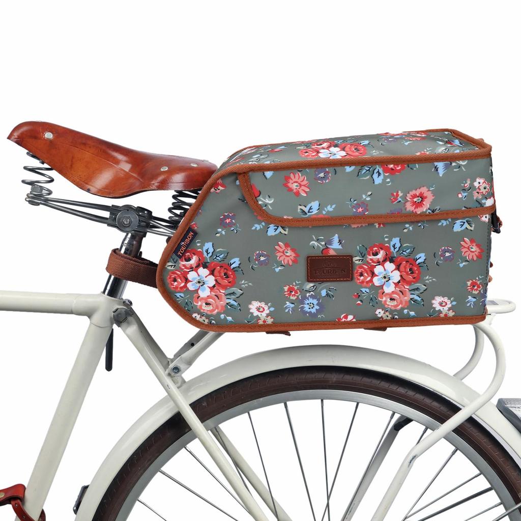 TOURBON Bicycle Rear Bag, Insulated Pannier Bag, Foldable, Large Capacity, Insulated Cooler Bag