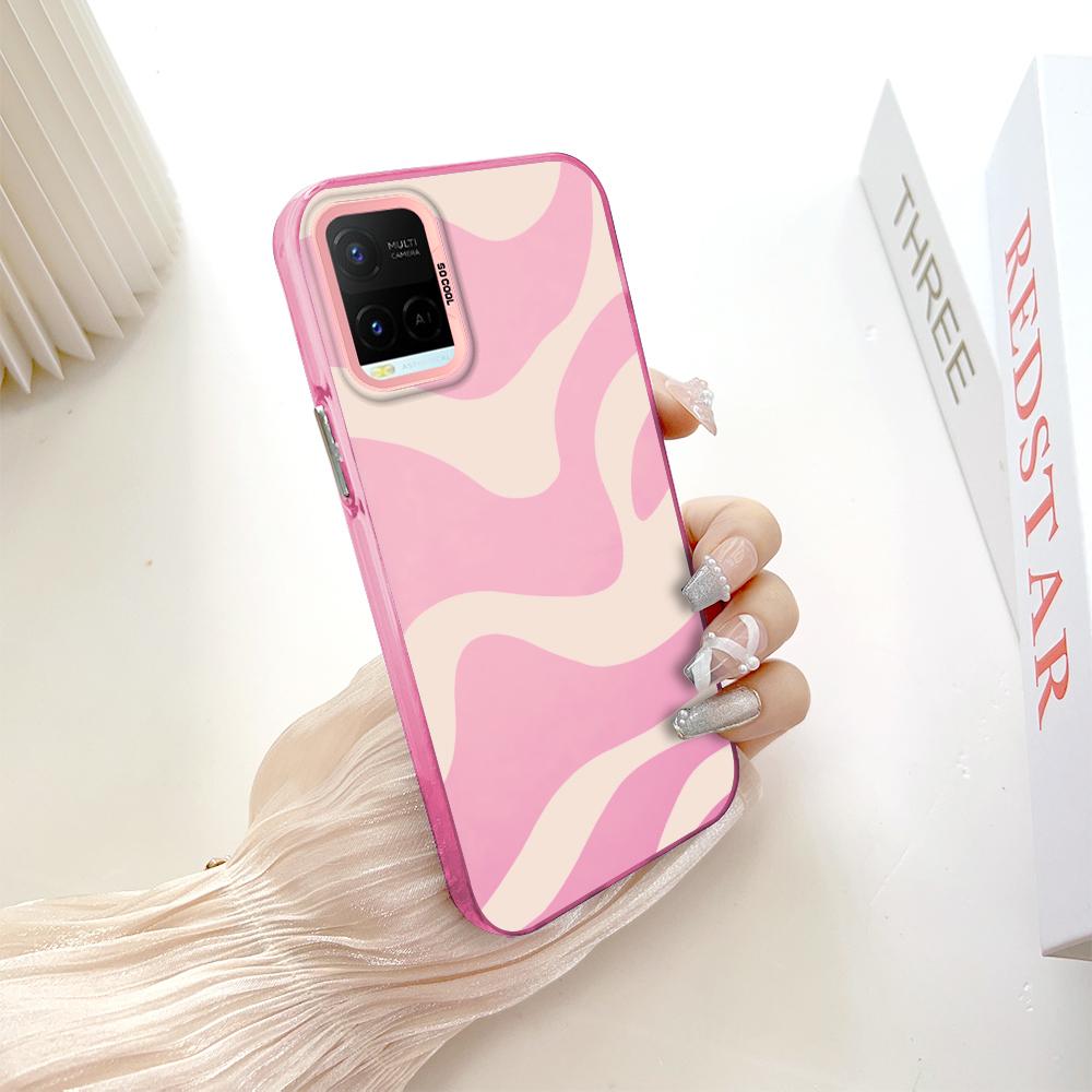 Painted Pattern Colorful Sliver Double Sided Hard Shell Shockproof Anti-fall Phone Casing for Vivo