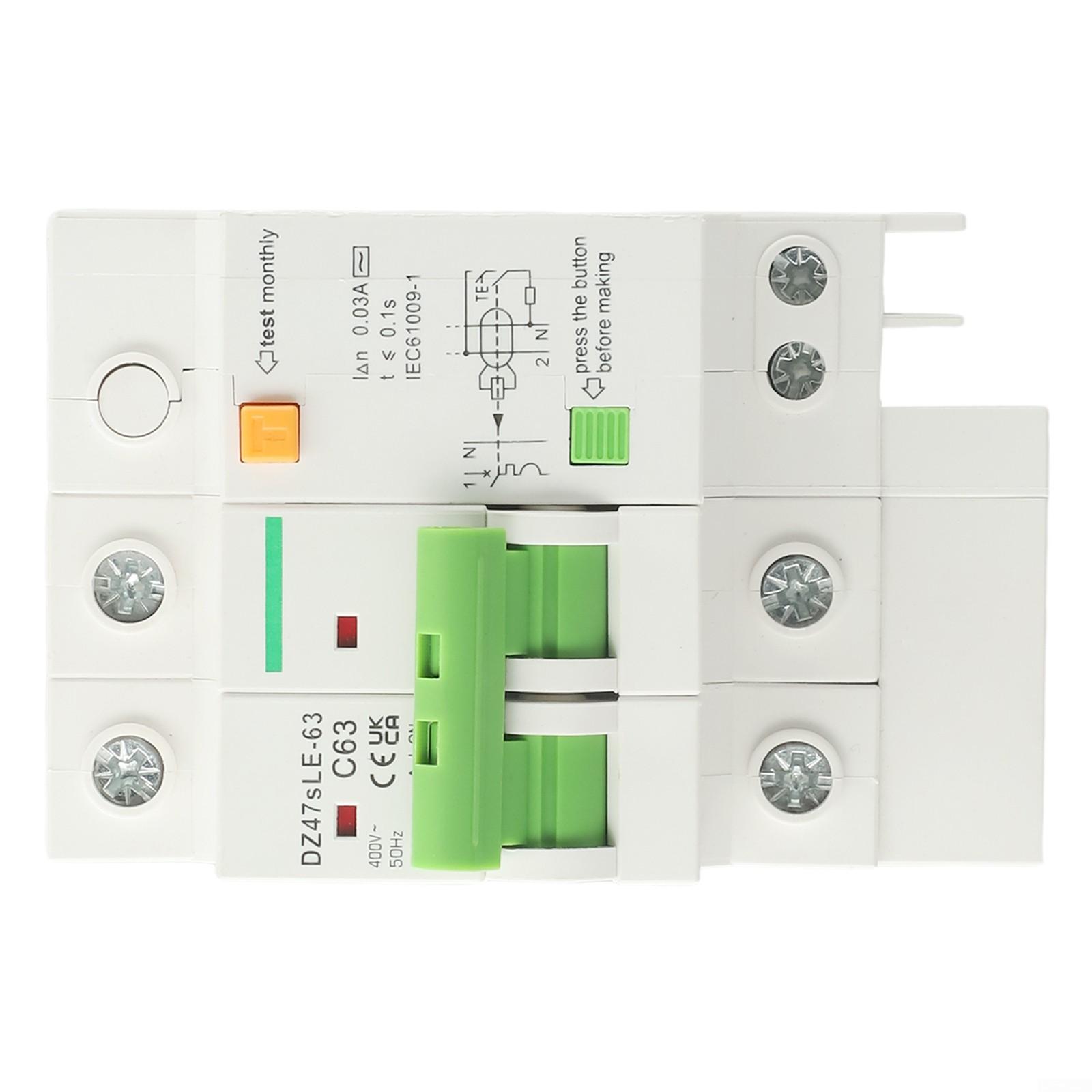 

Небольшой автоматический выключатель бытовой воздушный выключатель 2P 63A 400V переключатель защиты от утечки