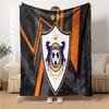 Soccer Team Qarabag Design Flannel Blanket, Soft Polyester, Modern Design, All-Season for Camping, Travel, Gifts for holidays or birthdays