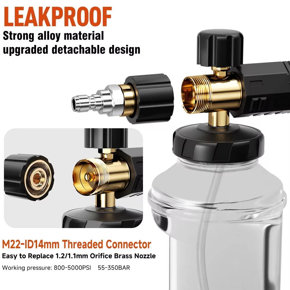 1000ML High-Pressure Car Wash Foam Gun Set