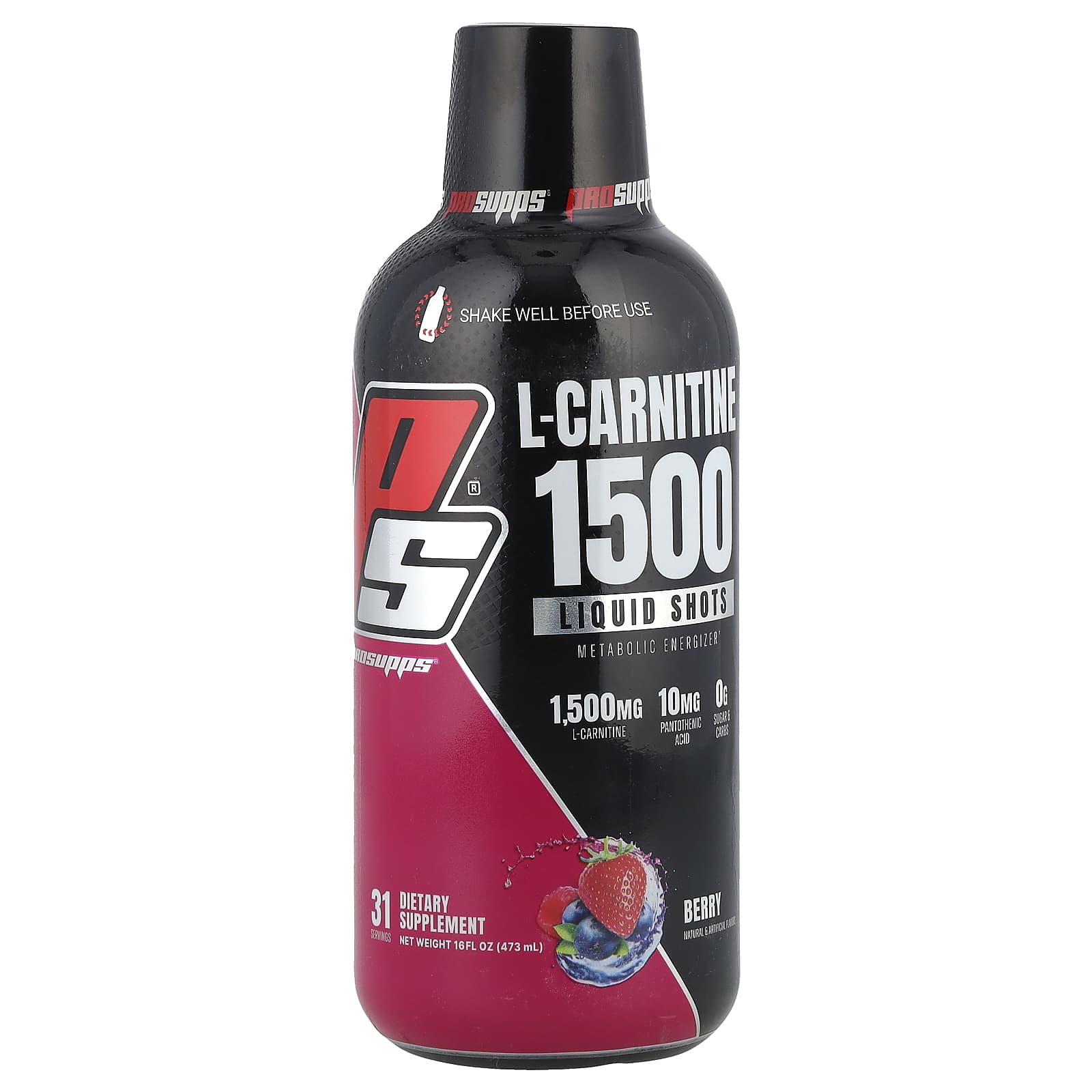 

ProSupps, l-Carnitine 1500 Liquid Shot, Berry, 16 fl oz (473 ml)