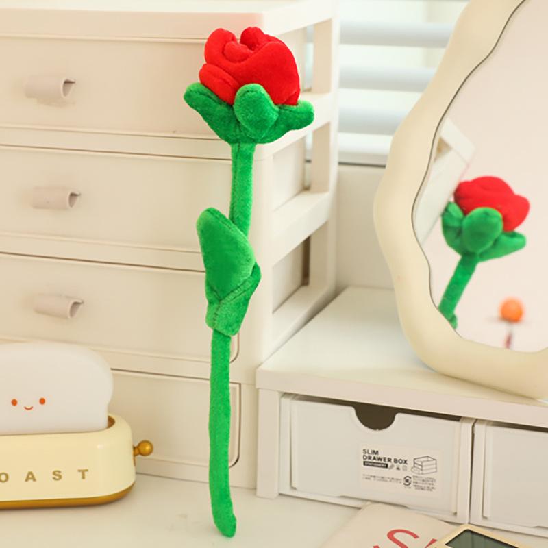 Yilu Shenghua Rose Plush Fabric Bouquet: Simulated Flower Arrangement Prop & Curtain Tieback, Ideal for Wedding Gifts.