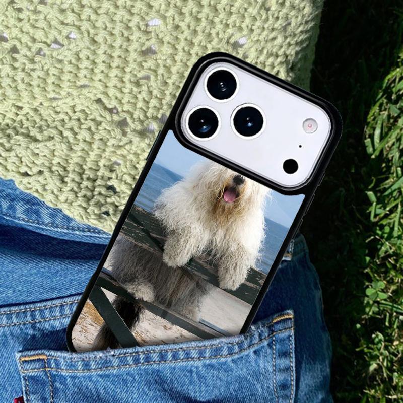 GOLD ENGLISH SHEEPDOG PUPPY phone case cover Compatible with for IPhone 17air 16e 15 14 13 12 11Pro Max 17 Air