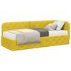 Corner Bed Frame Yellow 80 X 200 Cm Velvet
