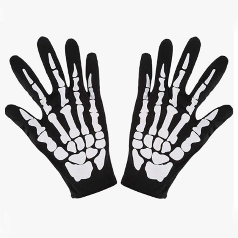 European & American Halloween Skull Claw Skeleton Gloves for Carnival Dance Party