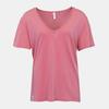 Basic Cotton V-neck T-shirt with Short Sleeves Woman ICON