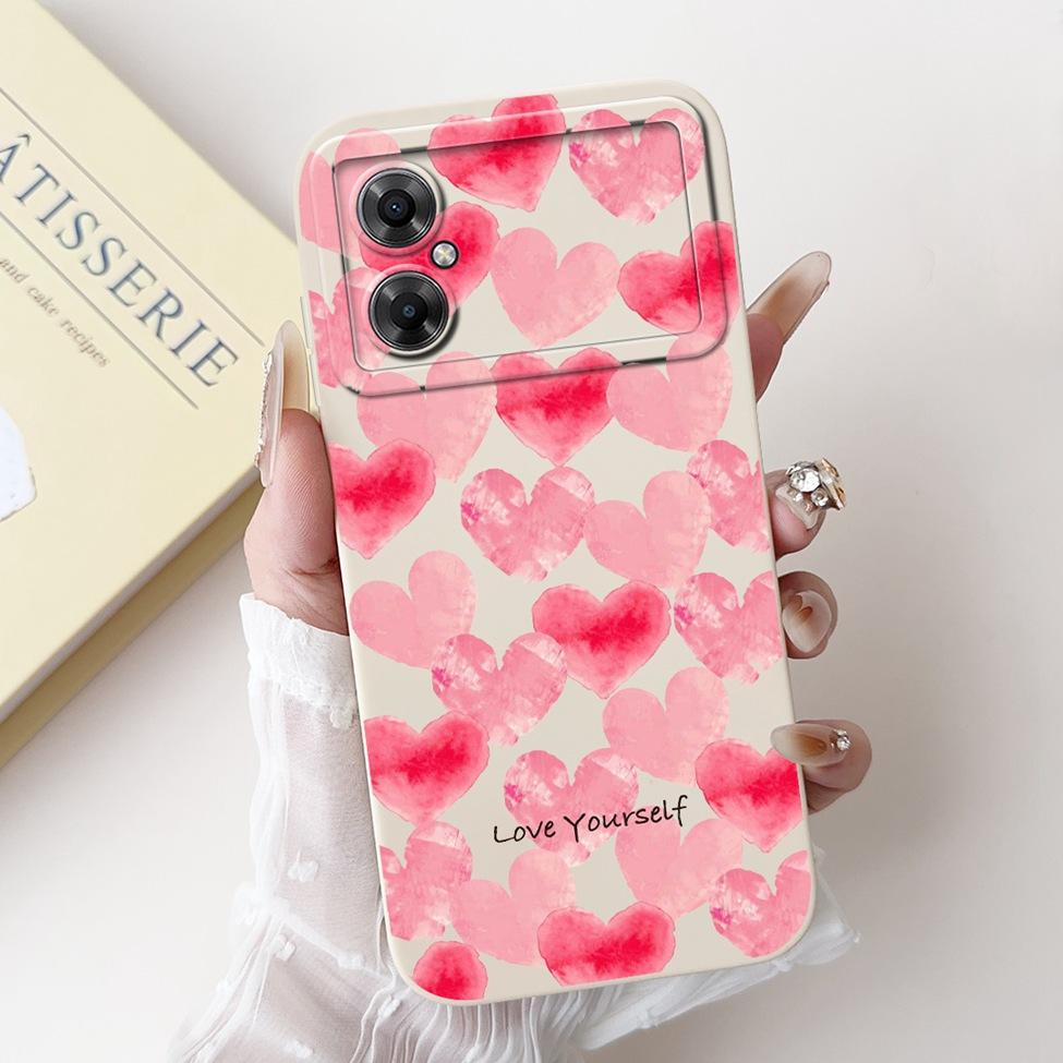 Casing For Xiaomi Poco M4 5G Case Cover Silicone Luxury Fashion Flowers Kawaii Cute Cat Shockproof Phone Case 22041219PG