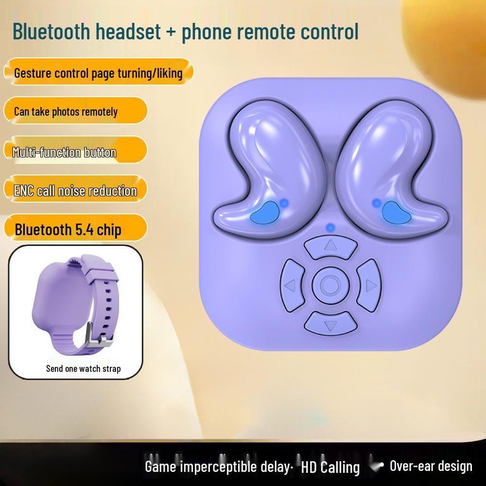 LY9 Wireless Bluetooth Sleep Headphones with Remote for E-book Page Turning, Selfies, and Video Recording