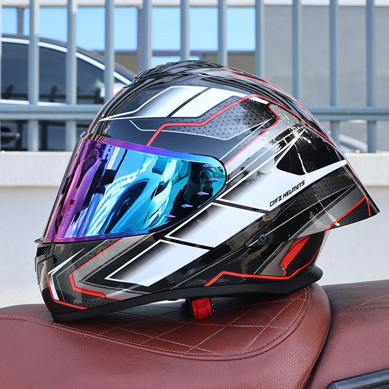 ORZ Binhua Qifang Motorcycle Helmet Full Face Helmet for Men and Women All Seasons R50S