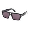 Rechteckige Sonnenbrille mit Logo-Verzierung Herrensonnenbrille Schwarz FT1153S