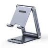 Solid Foldable Stand for Phone and Tablet, Metal, Aluminum, Gray
