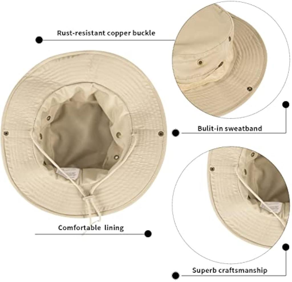 Sun Hats for Men Women Bucket Hat UPF 50+ Boonie Hat Foldable UV Protection Hiking Beach Fishing Summer Safari