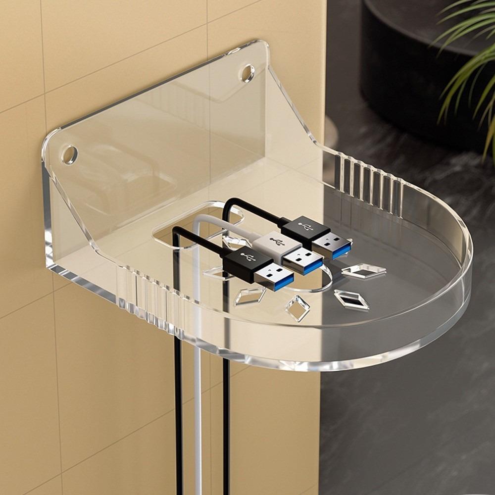 Universal Monitoring Stand  Floating Wall Shelf  No Drilling Shelves Holder Clear Monitoring Bracket