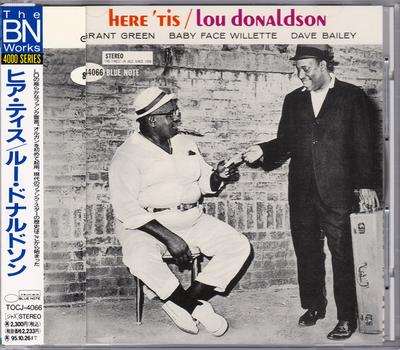 CD LOU DONALDSON  Here Tis TOCJ4066 BLUE NOTE 2000 Japan ObiJazz Used