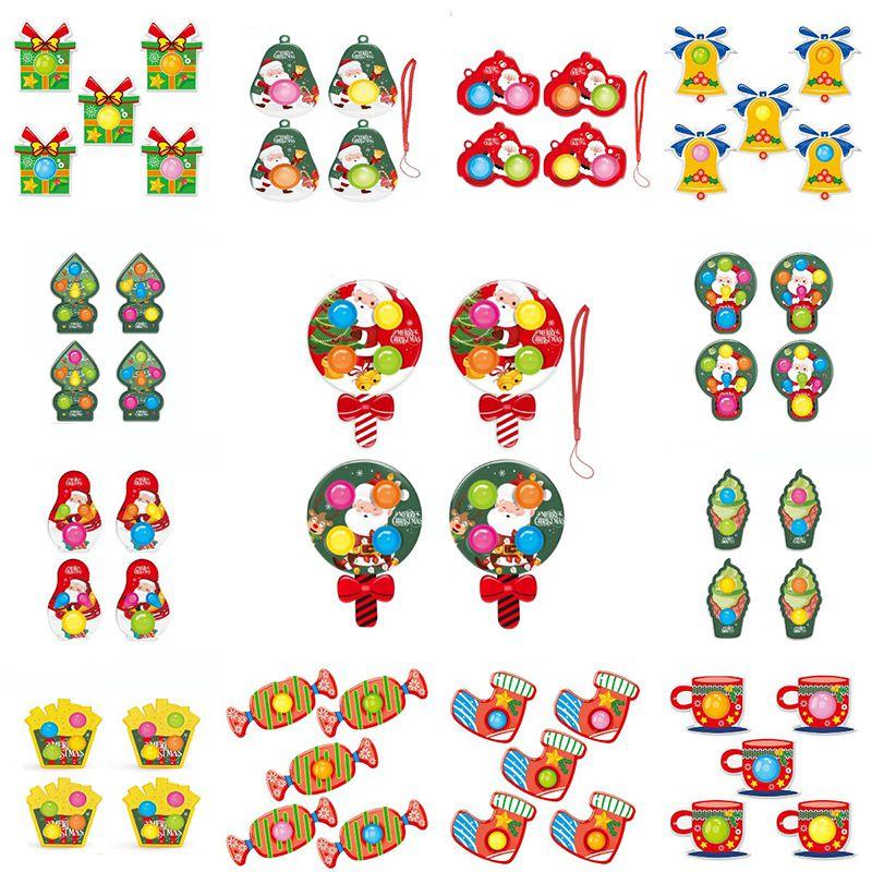 Delightful Christmas Pop It Fidget Toy Featuring Colorful Design For Stress Relief