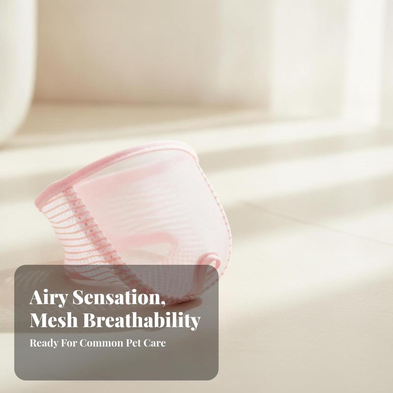 Breathable Cat Mouth Restraint Mesh Muzzle for Grooming Nail Trimming Safety Barrier for Kittens Visible Face Design Pet Supply