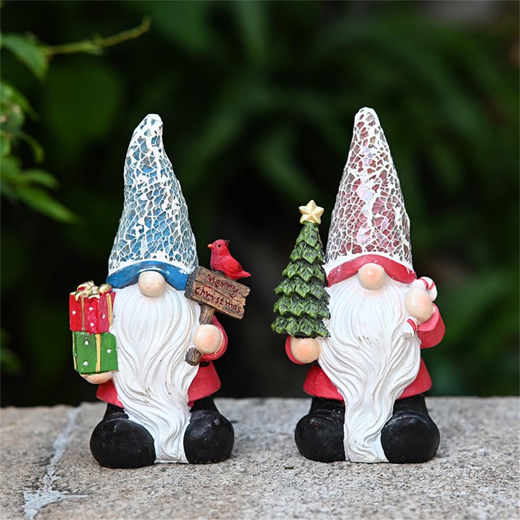 Solar Powered Christmas Gnome Ornaments For Gardens, Yards,, And Outdoor Christmas Decorations