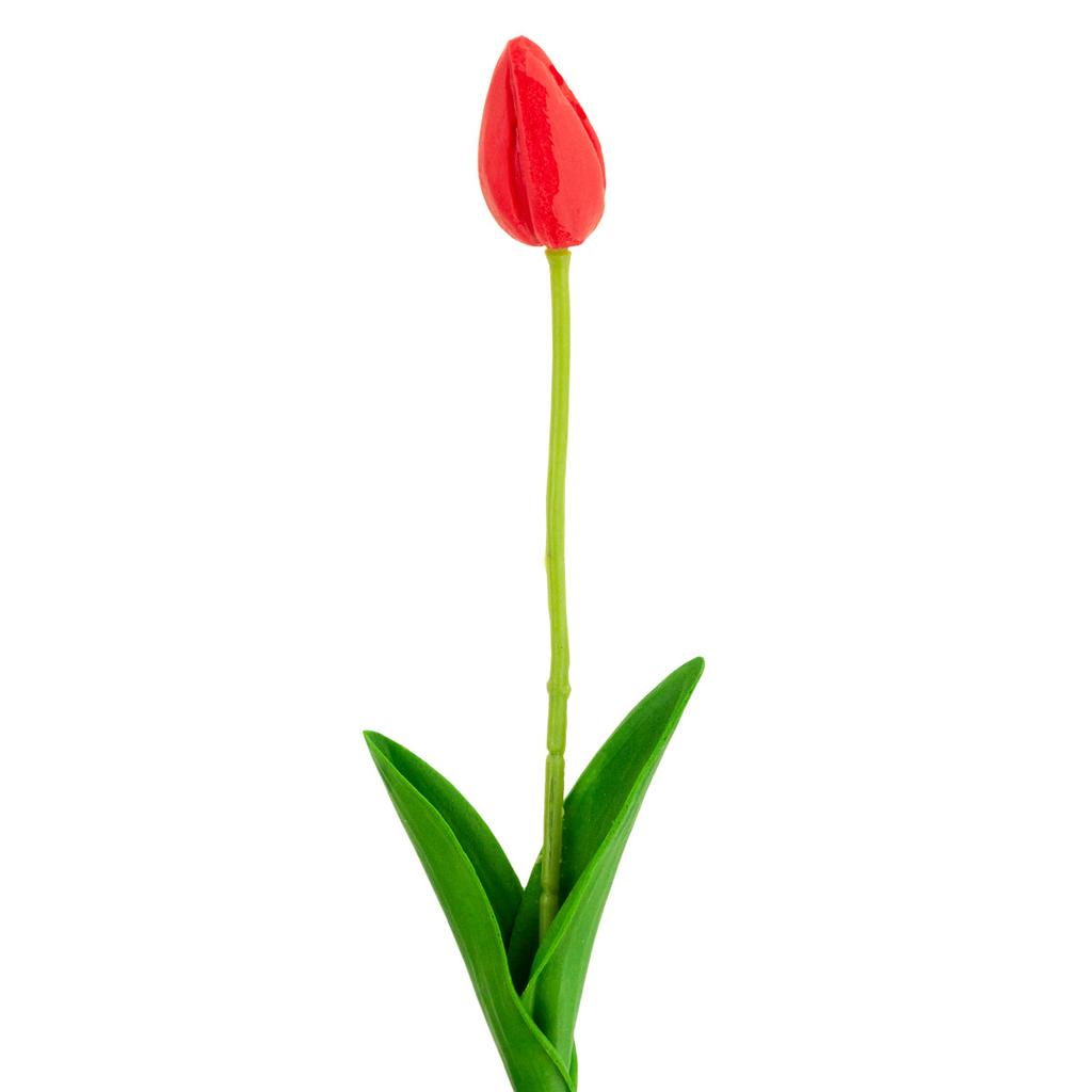 CV26799-1 ARTIFICIAL RUBBER-COATED TULIP WHITE BEAUTIFUL AS LIFE FOAM TULIPS centerpiece