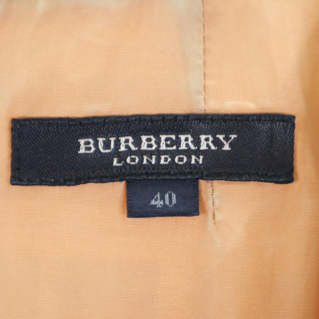 BURBERRY Check Pattern No sleeve one piece 40 beige Sanyo Shokai Women Used