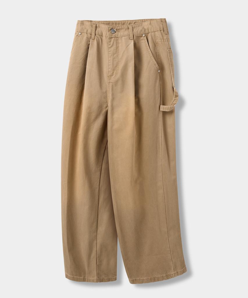 Dimiteulibeullaeg Wide Carpenter Cotton Pants_Beige