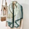 Retro elegant temperament thin air-conditioned room shawl women's trend printing outer scarf