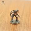 Vintage White Brass Miniature Dwarf Warrior Statue Desktop Board Game Warrior Model Toy Boys Desk Decorative Ornament Craft Gift