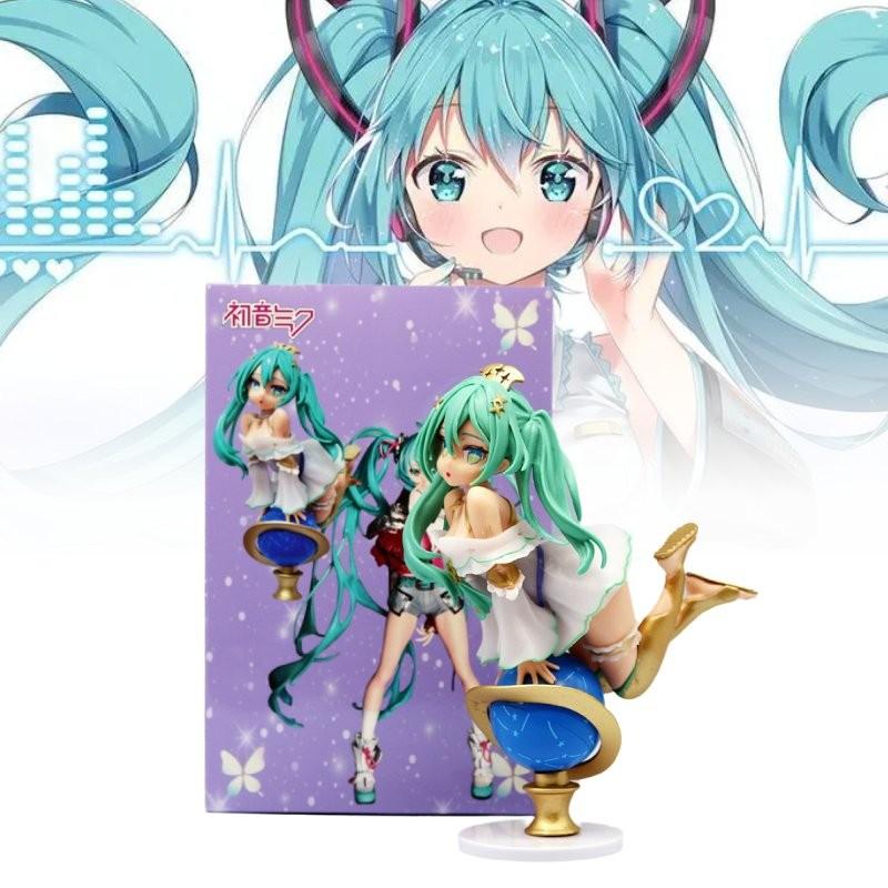 Stunning Hatsune Miku Figurine With Globe Design Perfect For Collectors And Fans