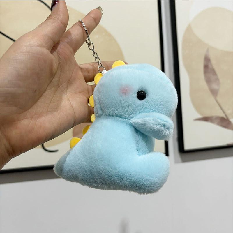 Adorable Dinosaur Plush Keychain Cute Stuffed Animal Doll Soft Bag Charm Gift