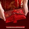 High-End Chinese Wedding Red Envelope Bag for 10,000 Yuan, New Style Cloth Art Design, Perfect for Parents' Address Change Gift