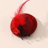 Mini Hat Clip Small Tea Party Top Hat Fascinator Hair Pin with Flower Feather for Girls Birthday Costume Hair Accesories