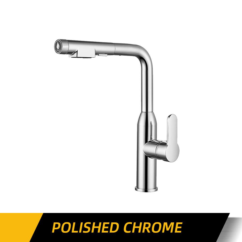 

Смеситель для кухни, смеситель для мойки из бронзы, поворотный на 360 градусов, с одной ручкой, выдвижной, 2-ходовой, с распылителем, для горячей и холодной воды