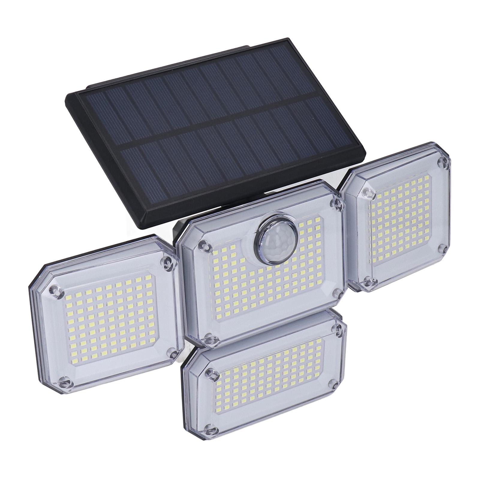 

Solar Outdoor Street Light 4 Rotating Head Flexible Foldable IP64 Heat Resistant Home Solar Lamp