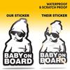 Set Of 2 Baby On Boards Car Stickers Easy To Apply & Remove Baby On Boards Vehicle Decals Automotive Exterior Decorations