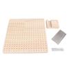 9.3in Rubber Wooden Crochet Blocking Board Crochet Accessories with 20pcs Steel Pins Stand for Knitting Crochet Projects