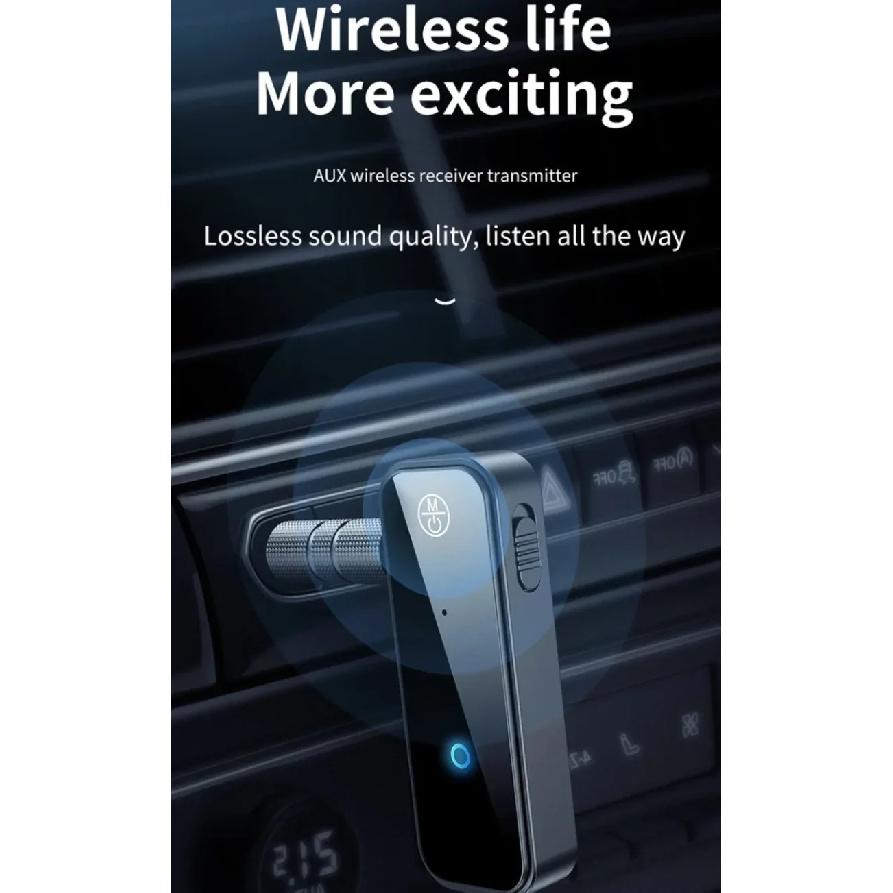 Car Bluetooth Audio Receiver Transmitter 2 in 1 AUX Jack Low Latency Wireless Audio Adapter For Car Stereo Speaker Headphone