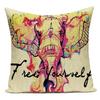 Vintage Style African 3D Animals Elephant Decorative Pillows Case Polyester Sofa Cushion Cover For Living Room Decoration