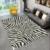 3D-Teppich mit buntem Zebra-Muster, Teppich für Wohnzimmer, Schlafzimmer, Sofa, Büro, Fußmatte, Dekoration, rutschfeste Bodenmatte für Kinder