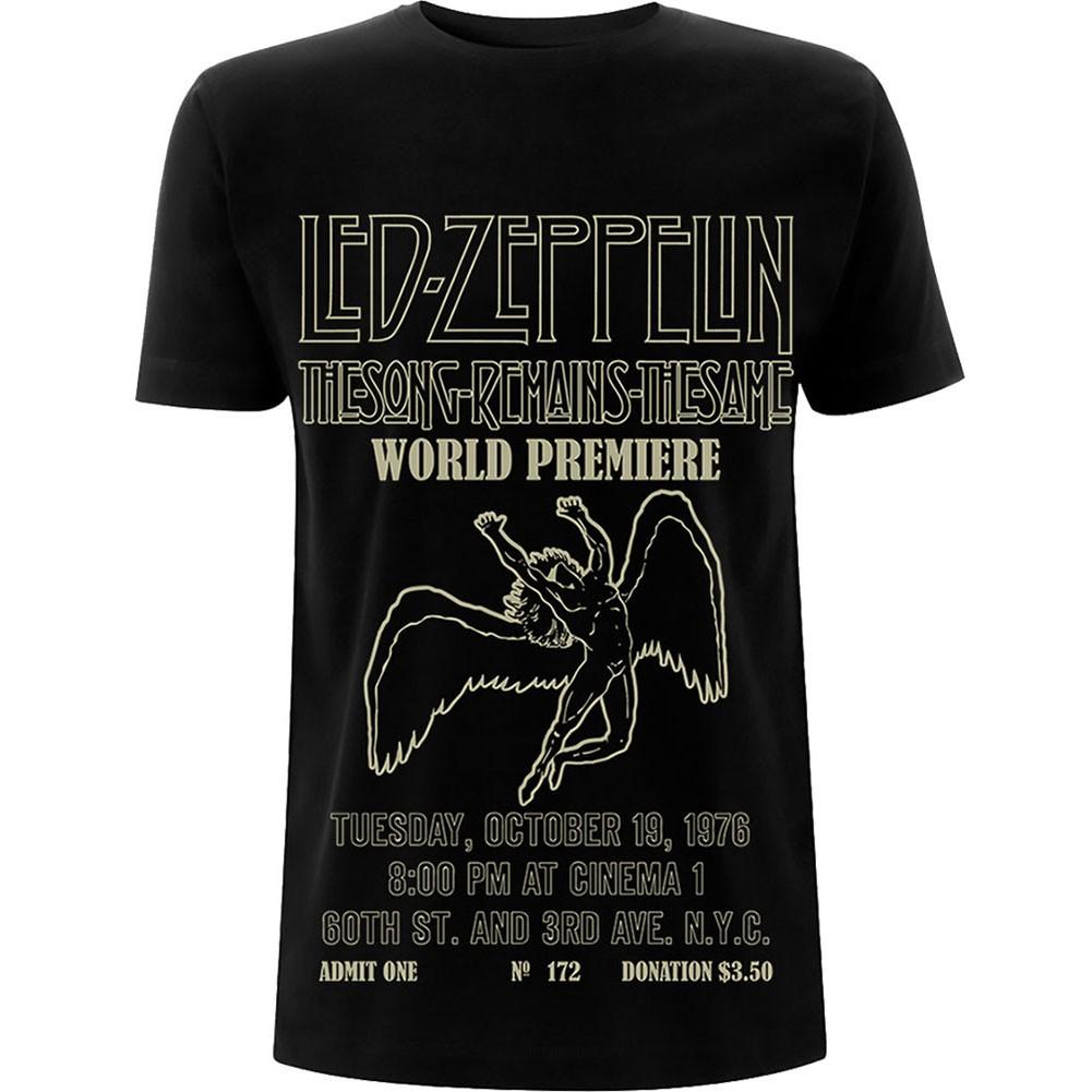 Men s Led Zeppelin TSRTS World Premier Slim Fit T-shirt Large Black M