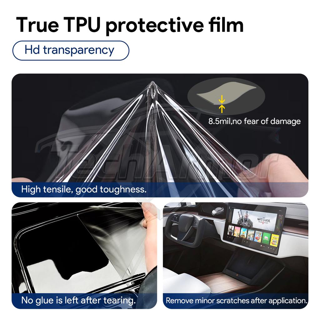 TPU Protective Film for Tesla Model 3/Y 2021-2023 Interior Anti-Scratch Transparent Sticker