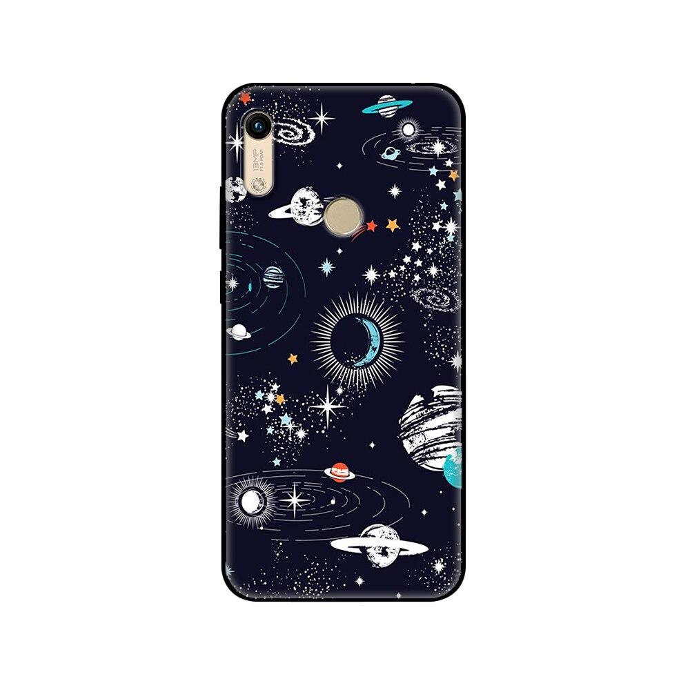 Für Honor 8A Hülle Für huawei Honor 8A prime Hülle Silikon TPU Rückseite Handyhülle schwarze TPU Hüllepink Anime Weltraum Auto