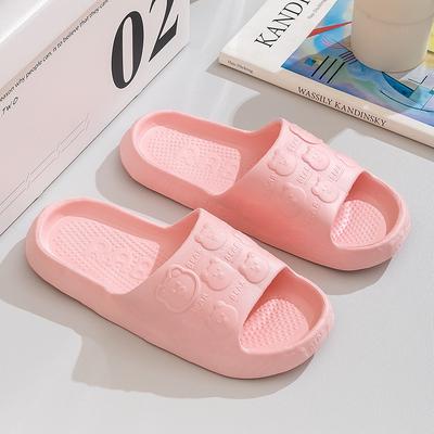 Summer Men's Home Guests Sandals Simple and Light Foam Slippers Bear Home Slippers Women